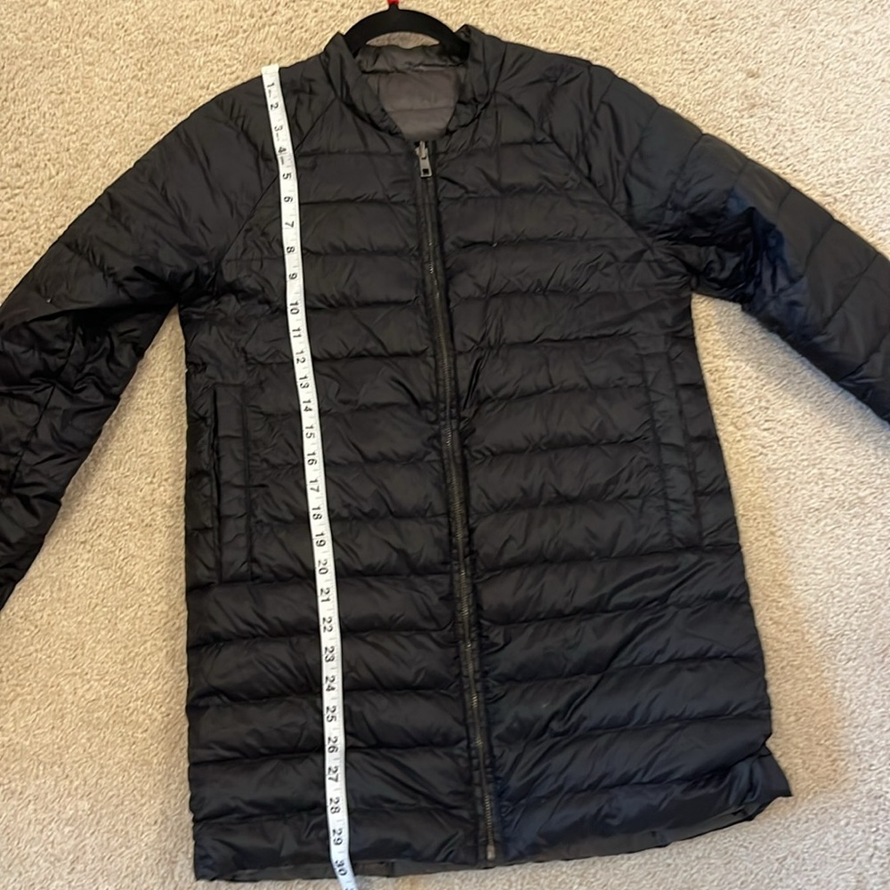 ATHLETA REVERSAWARM DOWN COAT - Reversible Black & Dark Grey - Picture 9 of 9